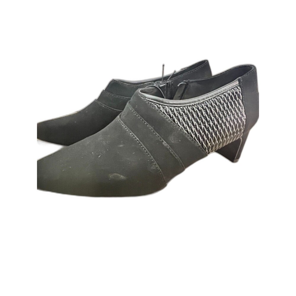 New Amunoz Andiamo Ankle Heel Boots Stacked heel Suede 8.5